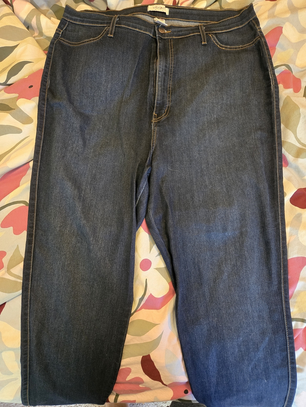 Vibrant Women's Dark Blue Straight Leg Jeans